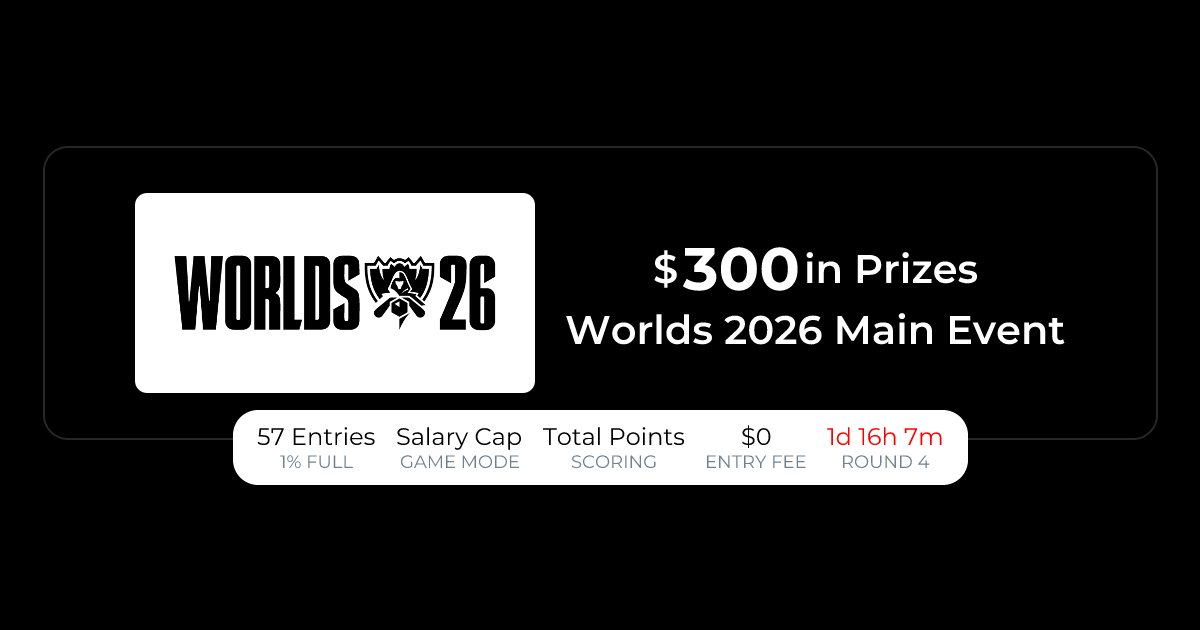 Worlds 2026 Main Event | LoL Fantasy, play fantasy League of Legends ...